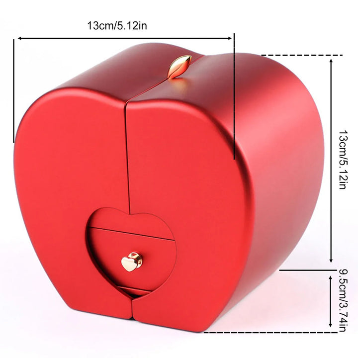Beautiful Pendant Necklace Eternal Rose Apple Jewelry Flower Box To My Love Forever Special Gift